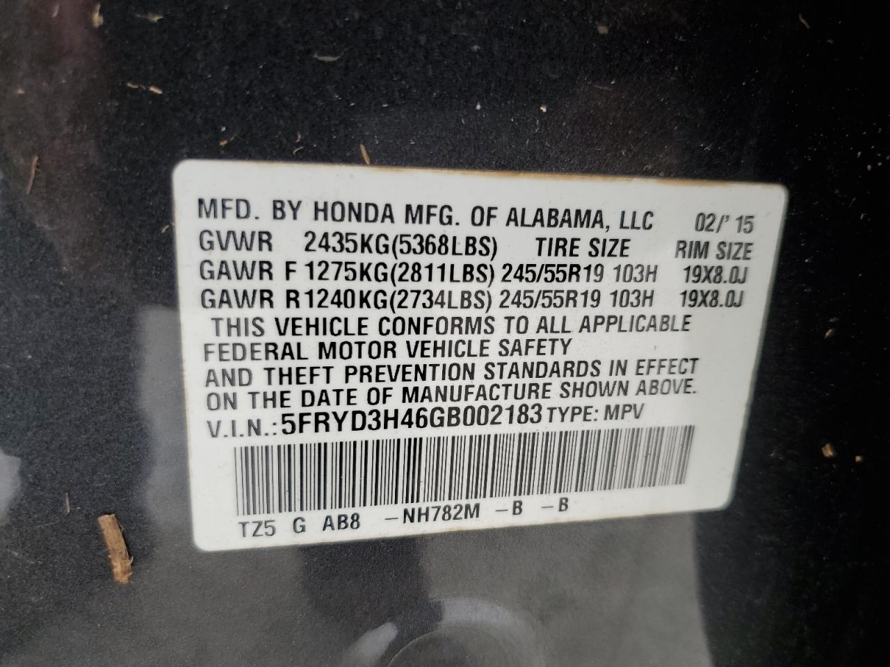 5FRYD3H46GB002183 2016 Acura Mdx Technology