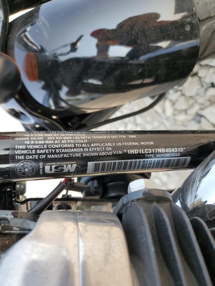 2022 Harley-Davidson Xl1200 X VIN: 1HD1LC317NB404313 Lot: 70870184