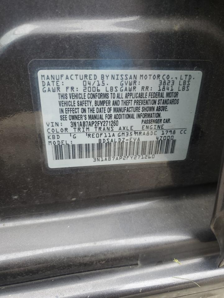 3N1AB7AP2FY271260 2015 Nissan Sentra S