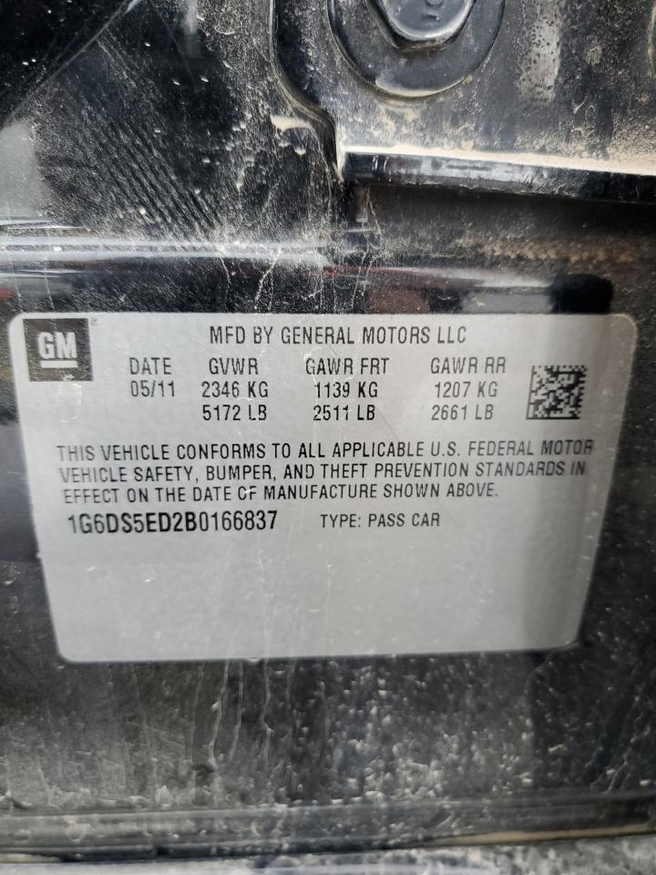 2011 Cadillac Cts Premium Collection VIN: 1G6DS5ED2B0166837 Lot: 72242224