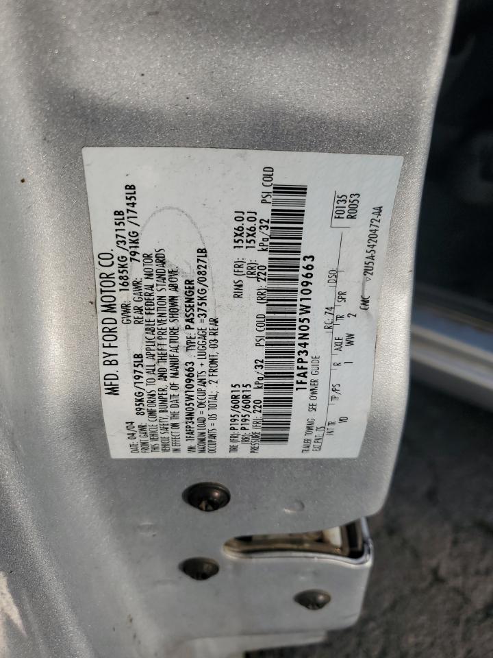 1FAFP34N05W109663 2005 Ford Focus Zx4