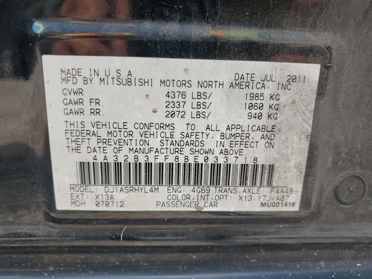 2011 Mitsubishi Galant - Image 12