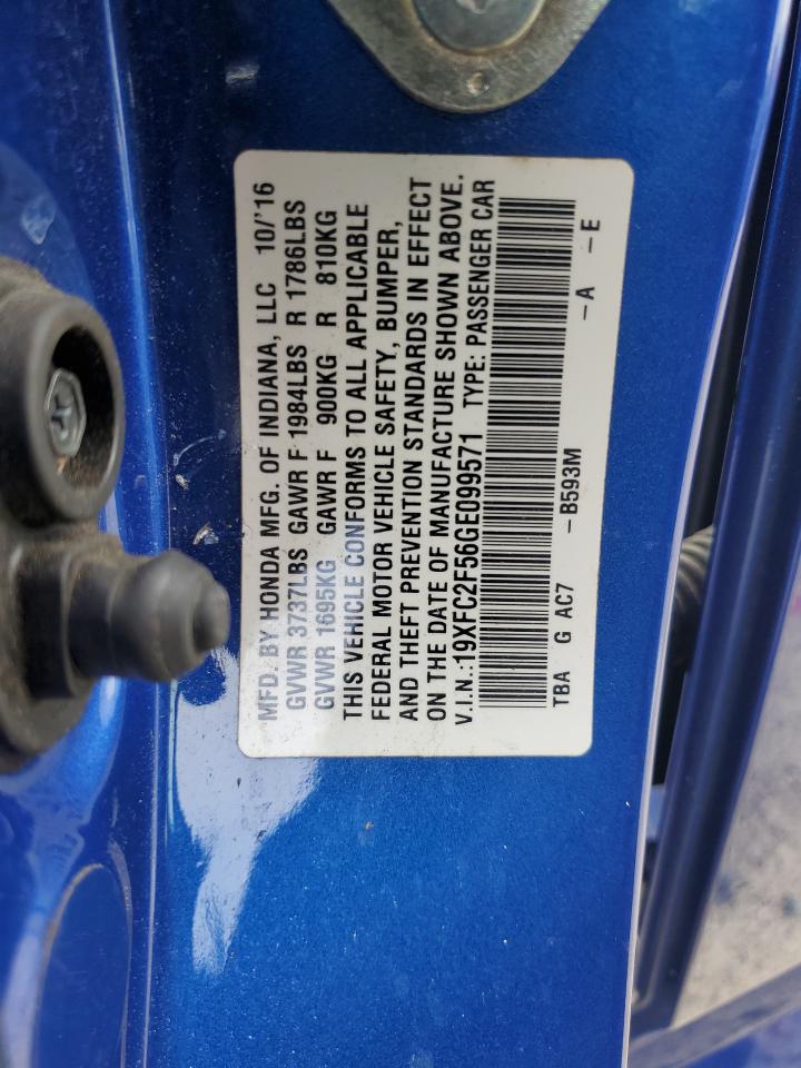 19XFC2F56GE099571 2016 HONDA CIVIC - Image 13