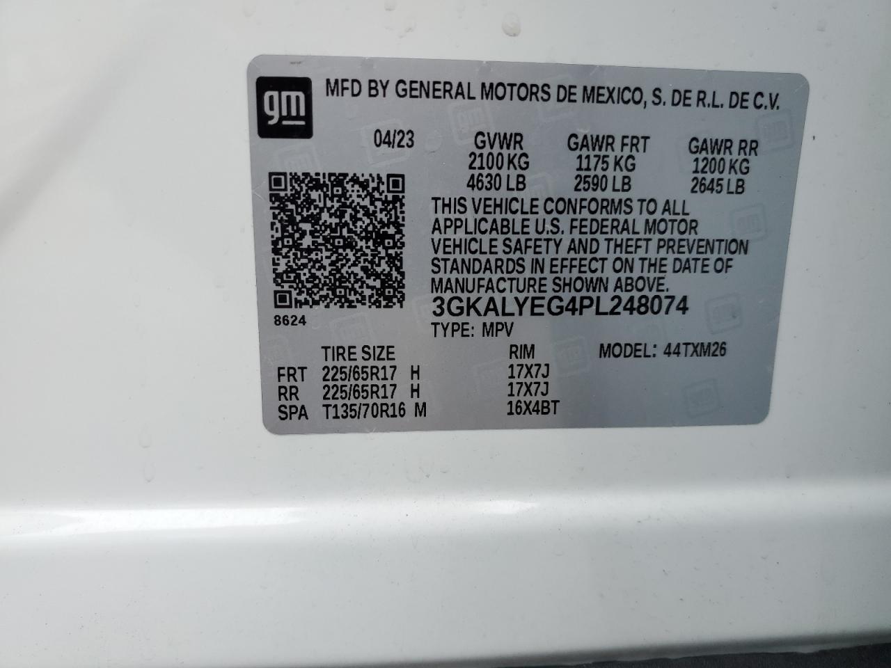 3GKALYEG4PL248074 2023 GMC Terrain At4