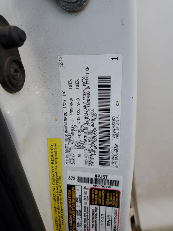 5TFUW5F18GX523328 2016 Toyota Tundra Double Cab Sr