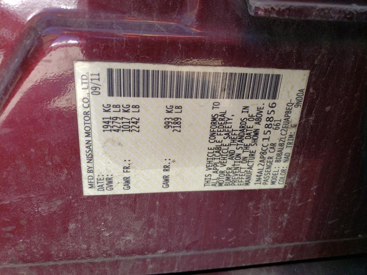2012 Nissan Altima - Image 15