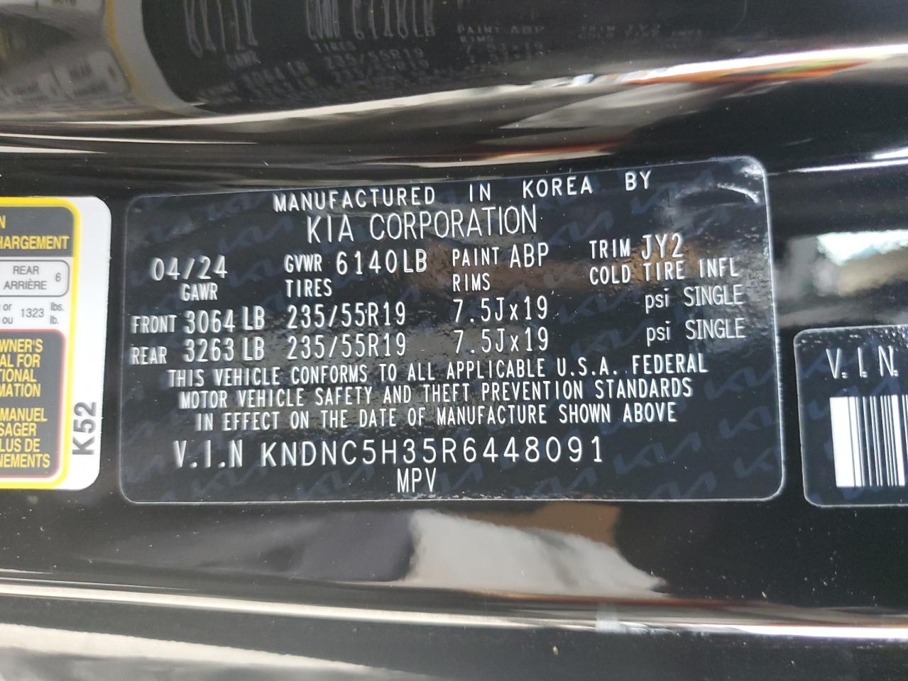 KNDNC5H35R6448091 2024 Kia Carnival Ex