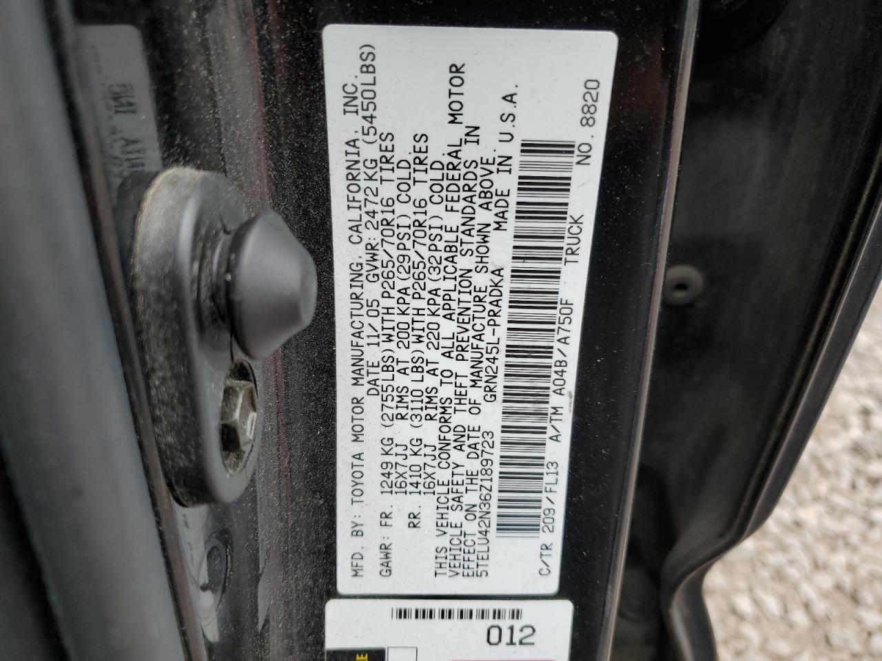 5TELU42N36Z189723 2006 Toyota Tacoma Double Cab