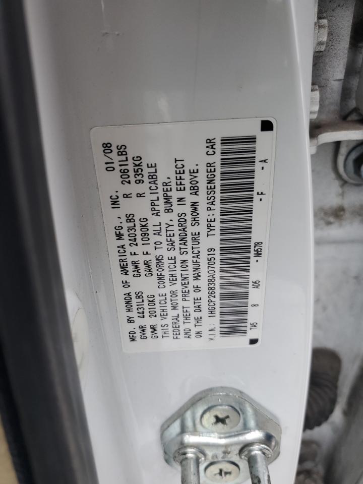 1HGCP26838A070519 2008 Honda Accord Exl