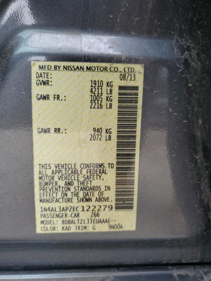 1N4AL3AP2EC122279 2014 Nissan Altima 2.5