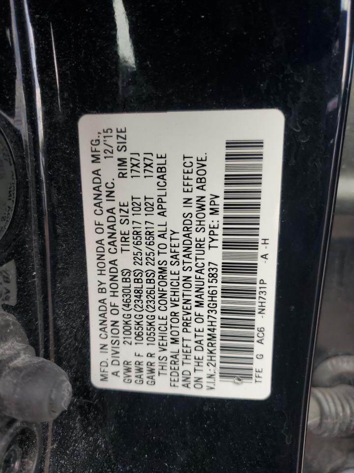 2HKRM4H73GH615837 2016 Honda Cr-V Exl