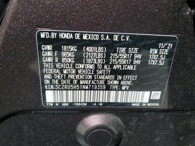 3CZRU5H51NM719359 Honda HR-V EX 13