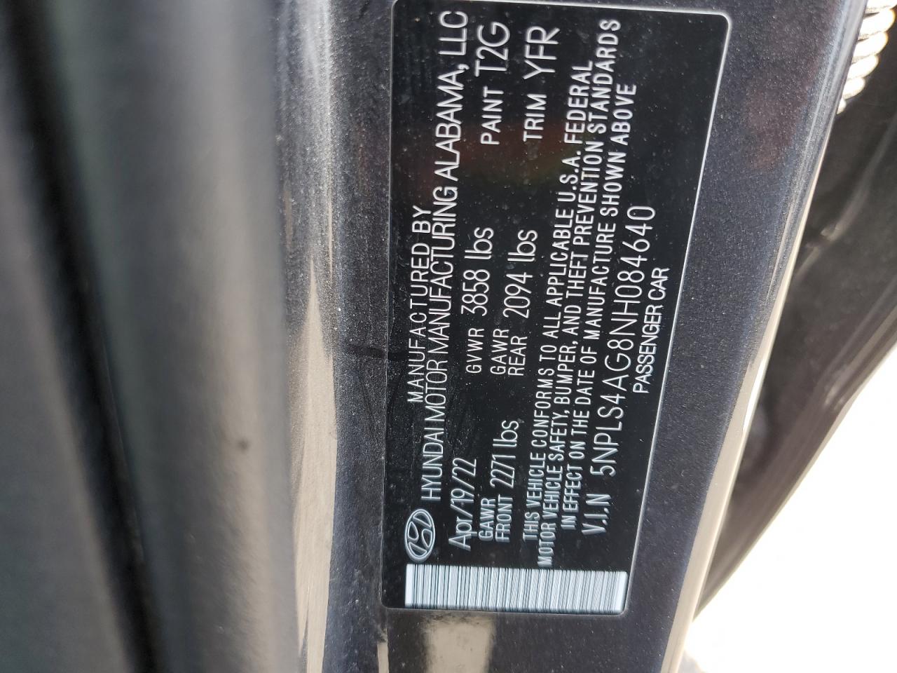 5NPLS4AG8NH084640 2022 Hyundai Elantra Sel