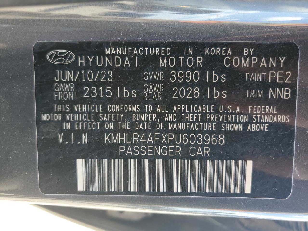 KMHLR4AFXPU603968 2023 HYUNDAI ELANTRA - Image 12