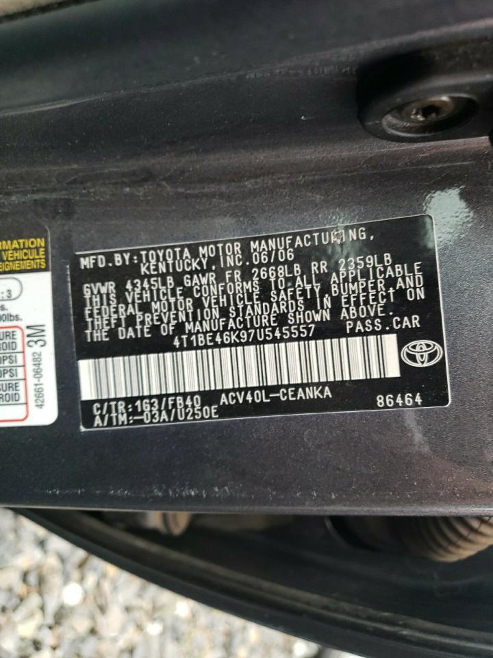 4T1BE46K97U545557 2007 Toyota Camry Ce