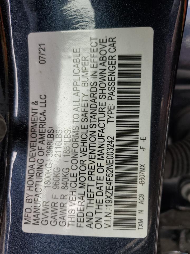 19XZE4F52NE003242 2022 Honda Insight Ex