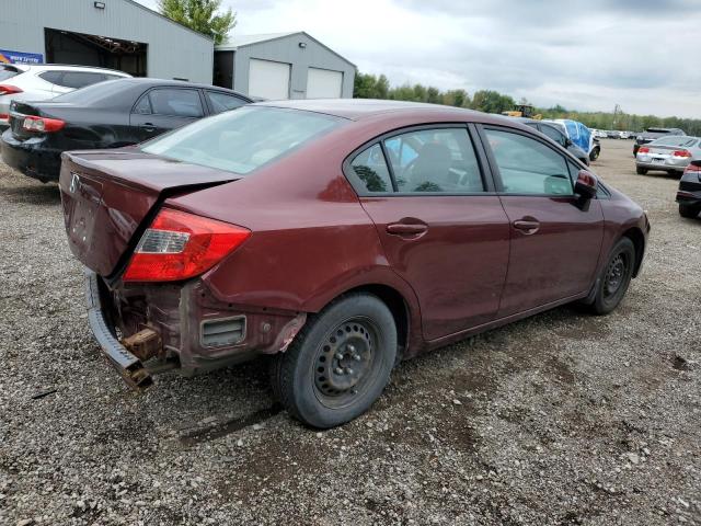 Sedans HONDA CIVIC 2012 Burgundy