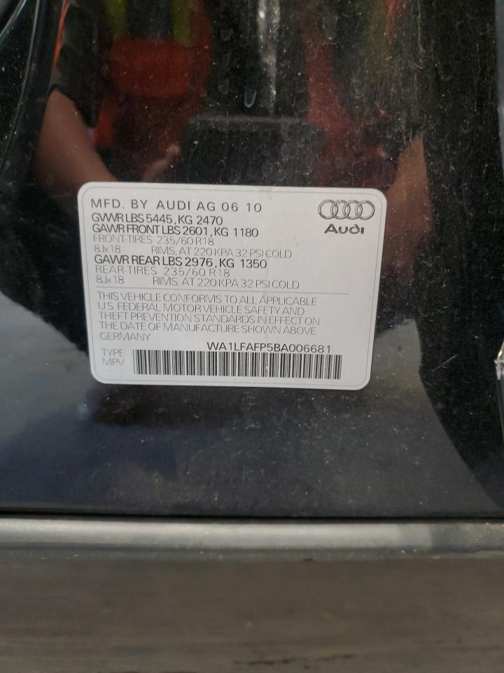 WA1LFAFP5BA006681 2011 Audi Q5 Premium Plus