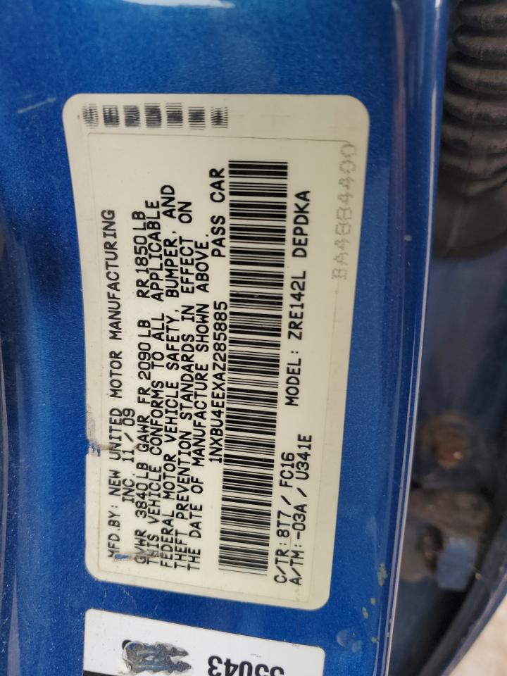 1NXBU4EEXAZ285885 2010 Toyota Corolla Base