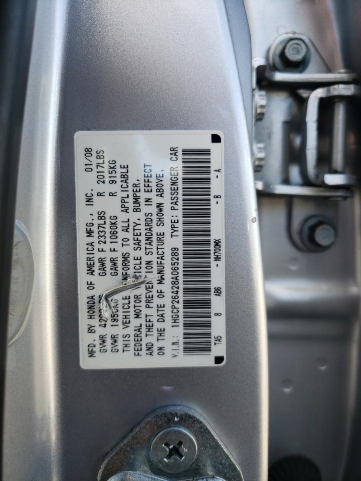 1HGCP26428A065289 2008 Honda Accord Lxp