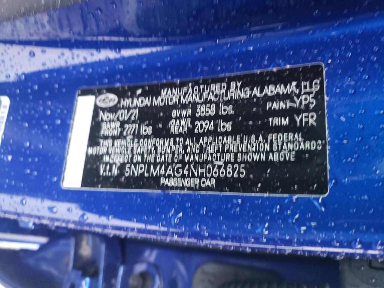 5NPLM4AG4NH066825 2022 Hyundai Elantra Sel