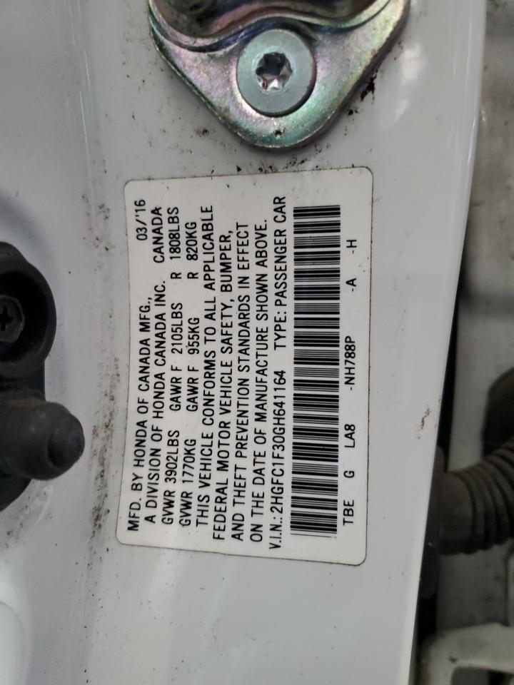 2HGFC1F30GH641164 2016 Honda Civic Ex 2HGFC1F30GH641164 2016 Honda Civic Ex