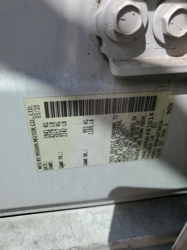 1N4AL2AP6AN481014 2010 Nissan Altima Base