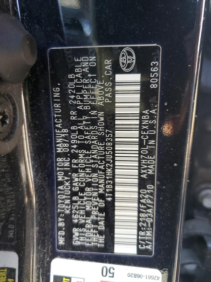 4T1B31HK2JU508357 2018 TOYOTA CAMRY - Image 15