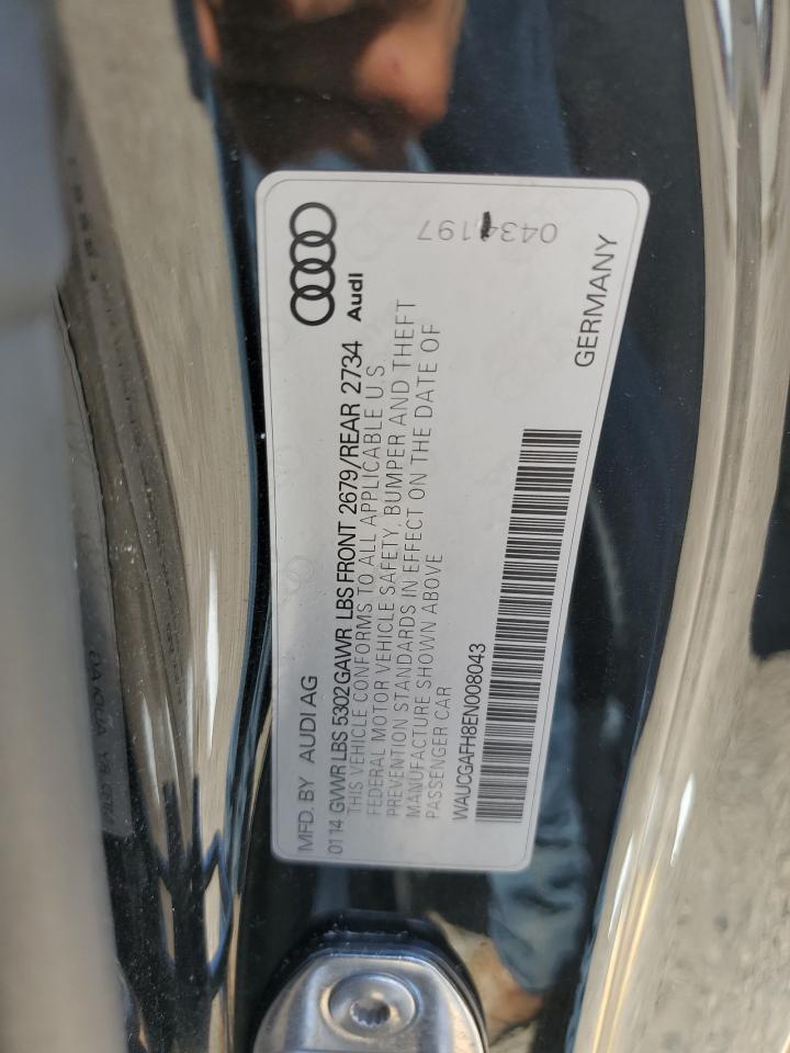 2014 Audi S5 Premium Plus VIN: WAUCGAFH8EN008043 Lot: 71821634