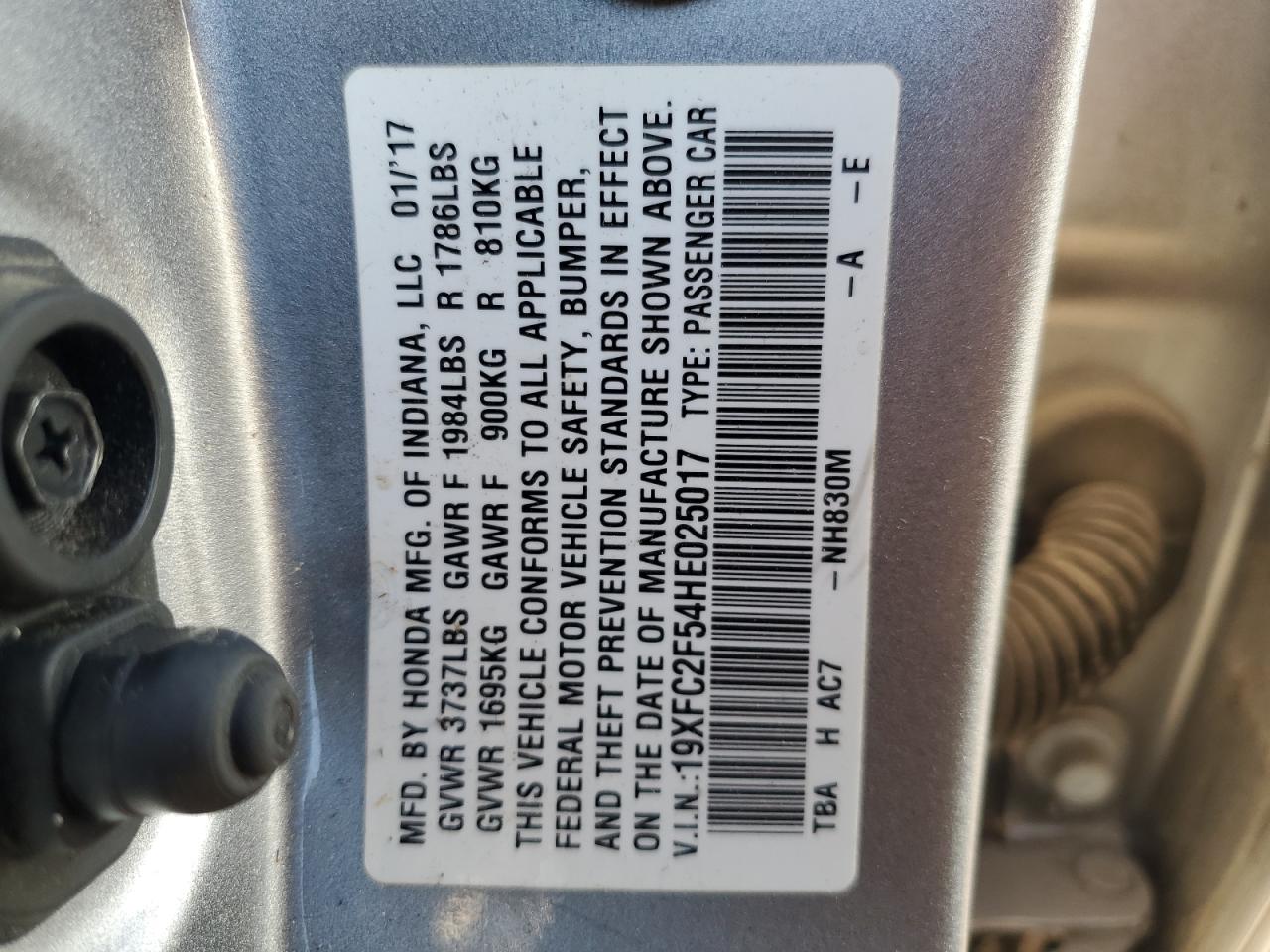 19XFC2F54HE025017 2017 Honda Civic Lx 19XFC2F54HE025017 2017 Honda Civic Lx