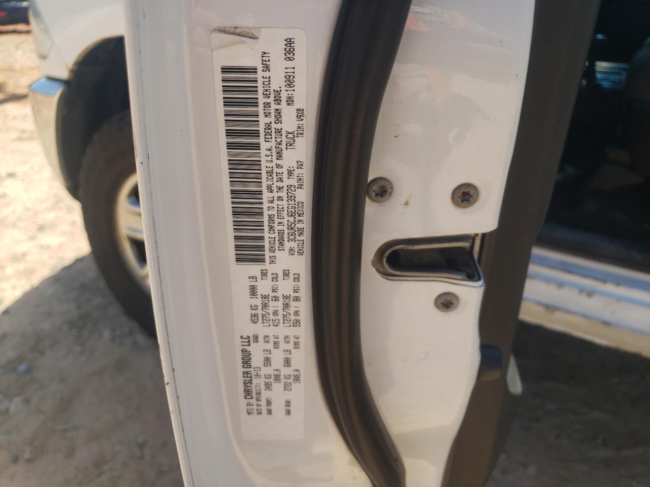 2014 Ram 2500 St VIN: 3C6UR5CJ6EG139729 Lot: 70578604