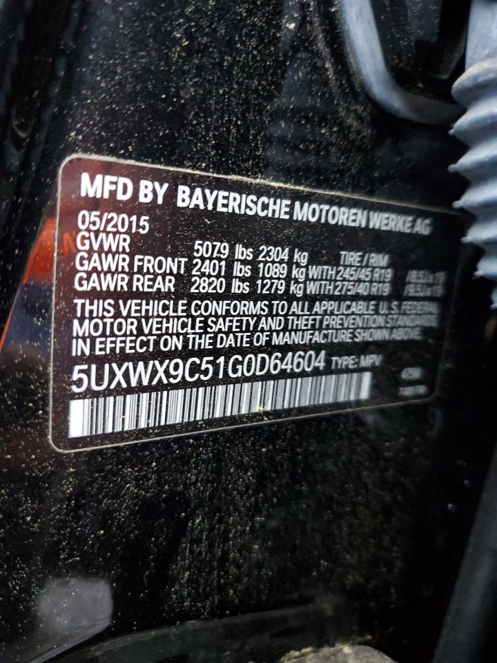 5UXWX9C51G0D64604 2016 BMW X3 xDrive28I