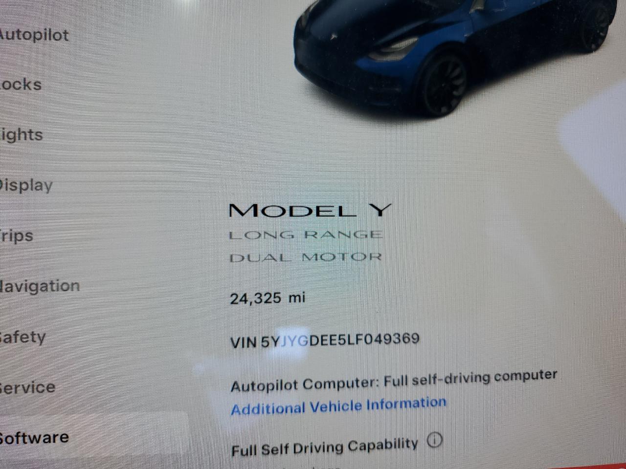 2020 Tesla Model Y VIN: 5YJYGDEE5LF049369 Lot: 70823644