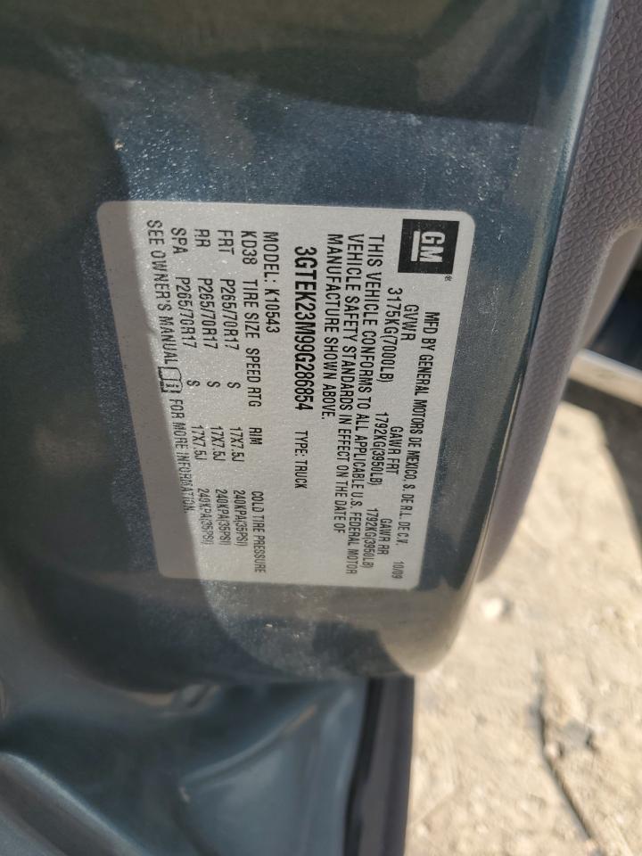 3GTEK23M99G286854 2009 GMC Sierra K1500 Sle