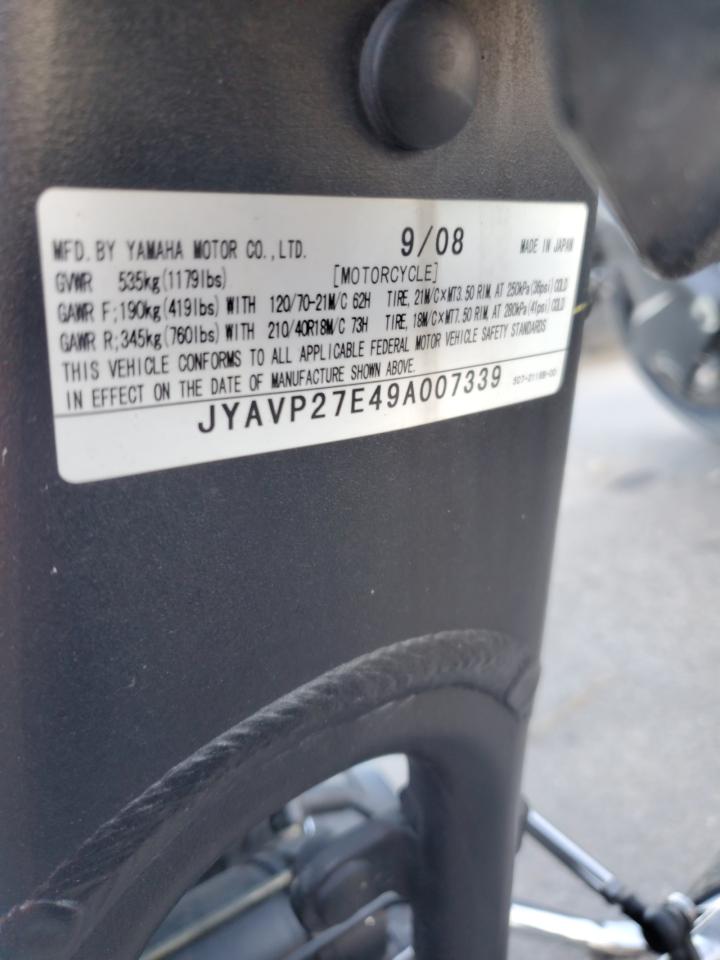 JYAVP27E49A007339 2009 Yamaha Xv1900 Cu