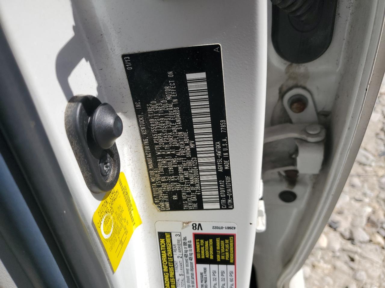 2013 Toyota Venza Le VIN: 4T3BA3BB2DU041253 Lot: 70706694