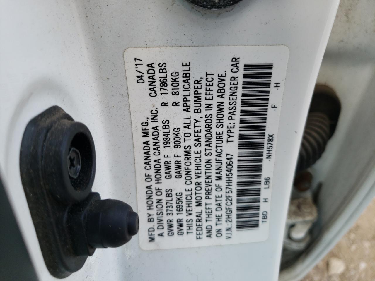 2HGFC2F57HH540647 2017 HONDA CIVIC - Image 13