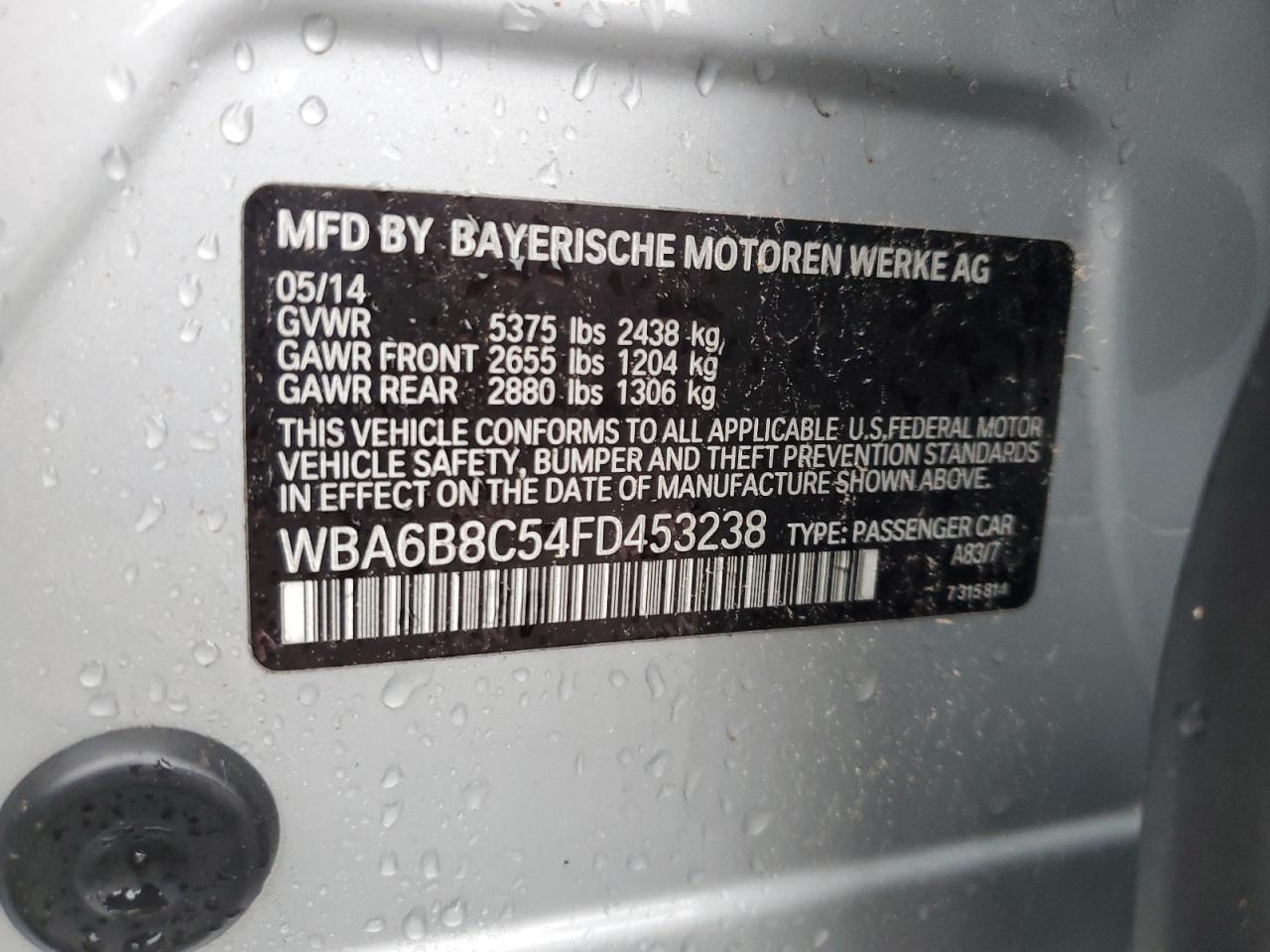 WBA6B8C54FD453238 2015 BMW 6 SERIES - Image 15