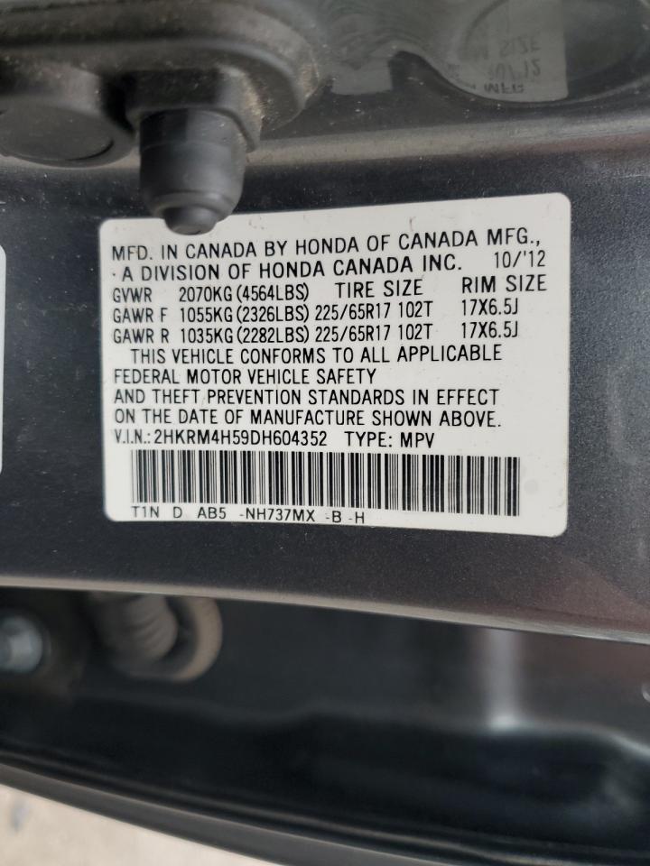 2HKRM4H59DH604352 2013 Honda Cr-V Ex