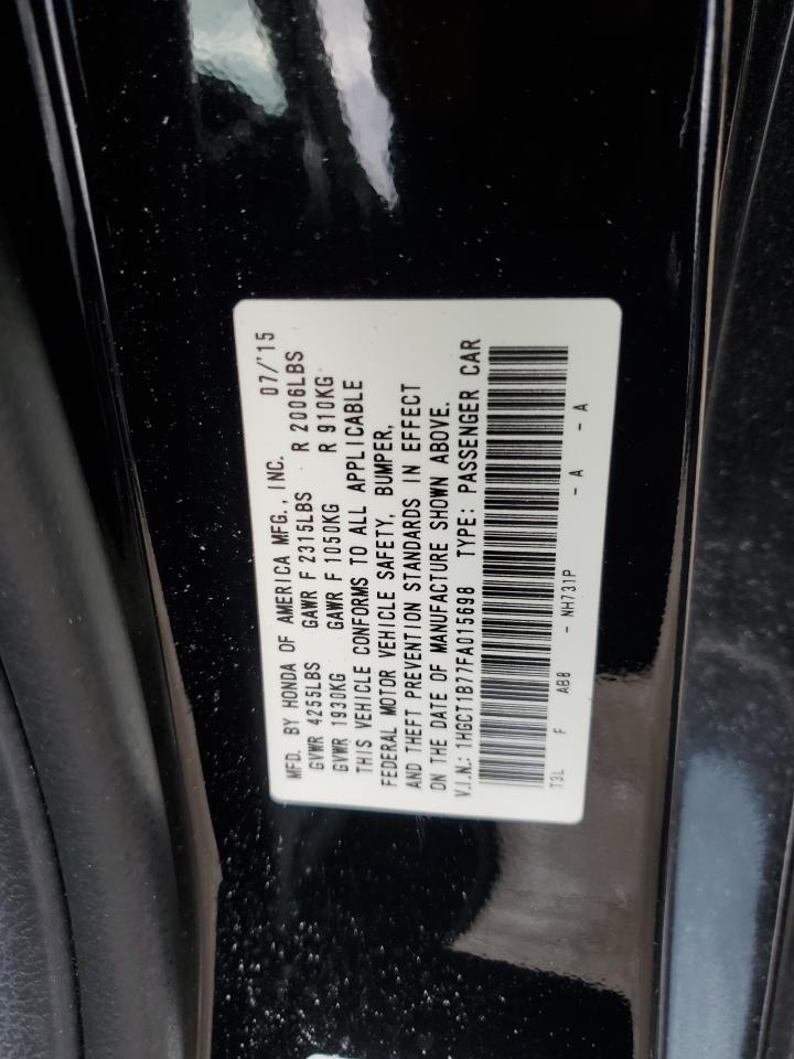 1HGCT1B77FA015698 2015 Honda Accord Ex