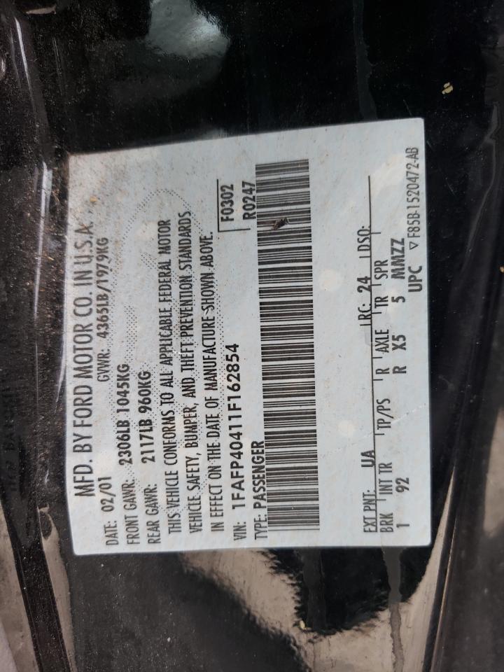 1FAFP40411F162854 2001 Ford Mustang