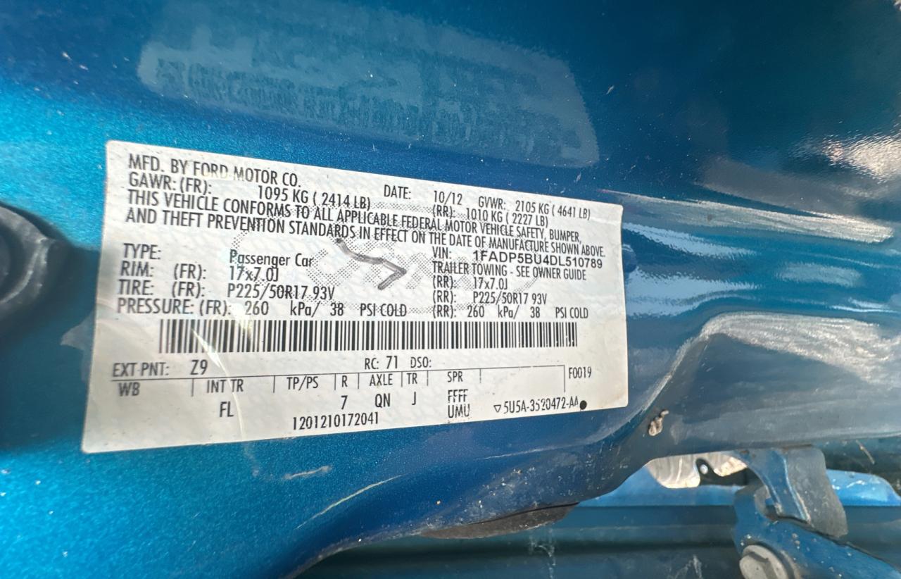 1FADP5BU4DL510789 2013 Ford C-Max Sel