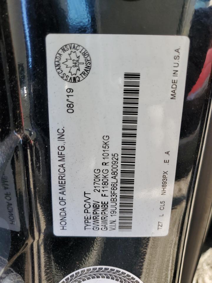 2020 Acura Tlx Technology VIN: 19UUB3F66LA800925 Lot: 70845674