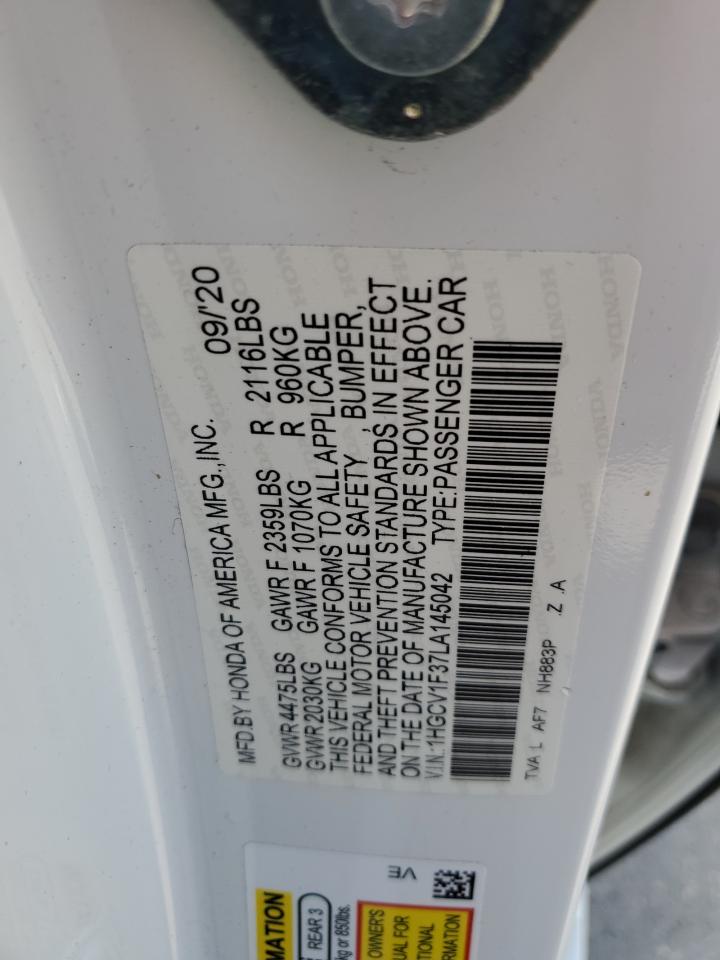 1HGCV1F37LA145042 2020 HONDA ACCORD - Image 14