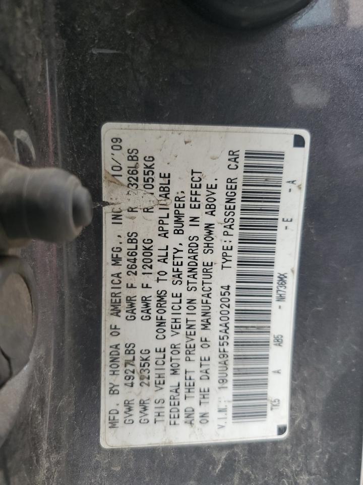 19UUA9F55AA002054 2010 Acura Tl