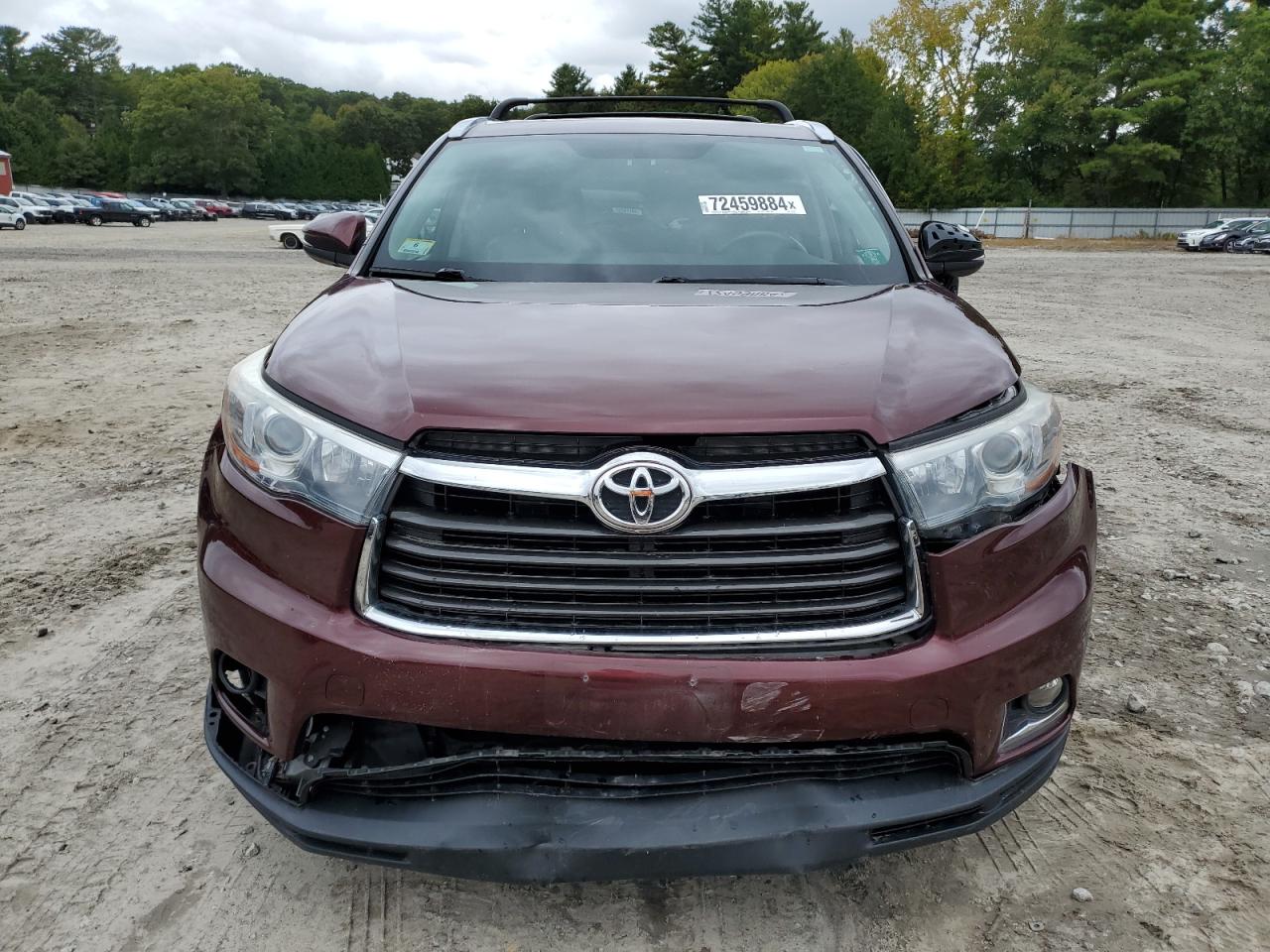 2015 Toyota Highlander Limited VIN: 5TDDKRFH5FS167053 Lot: 72459884