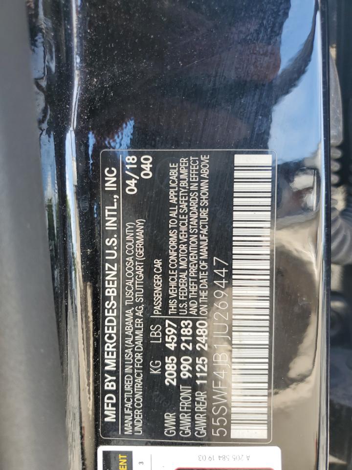 55SWF4JB1JU269447 2018 Mercedes-Benz C 300