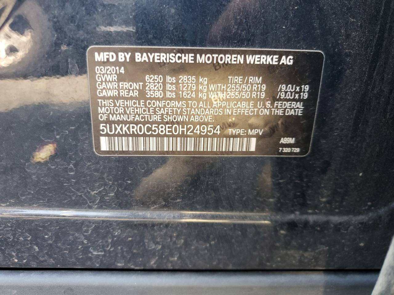 5UXKR0C58E0H24954 2014 BMW X5 xDrive35I