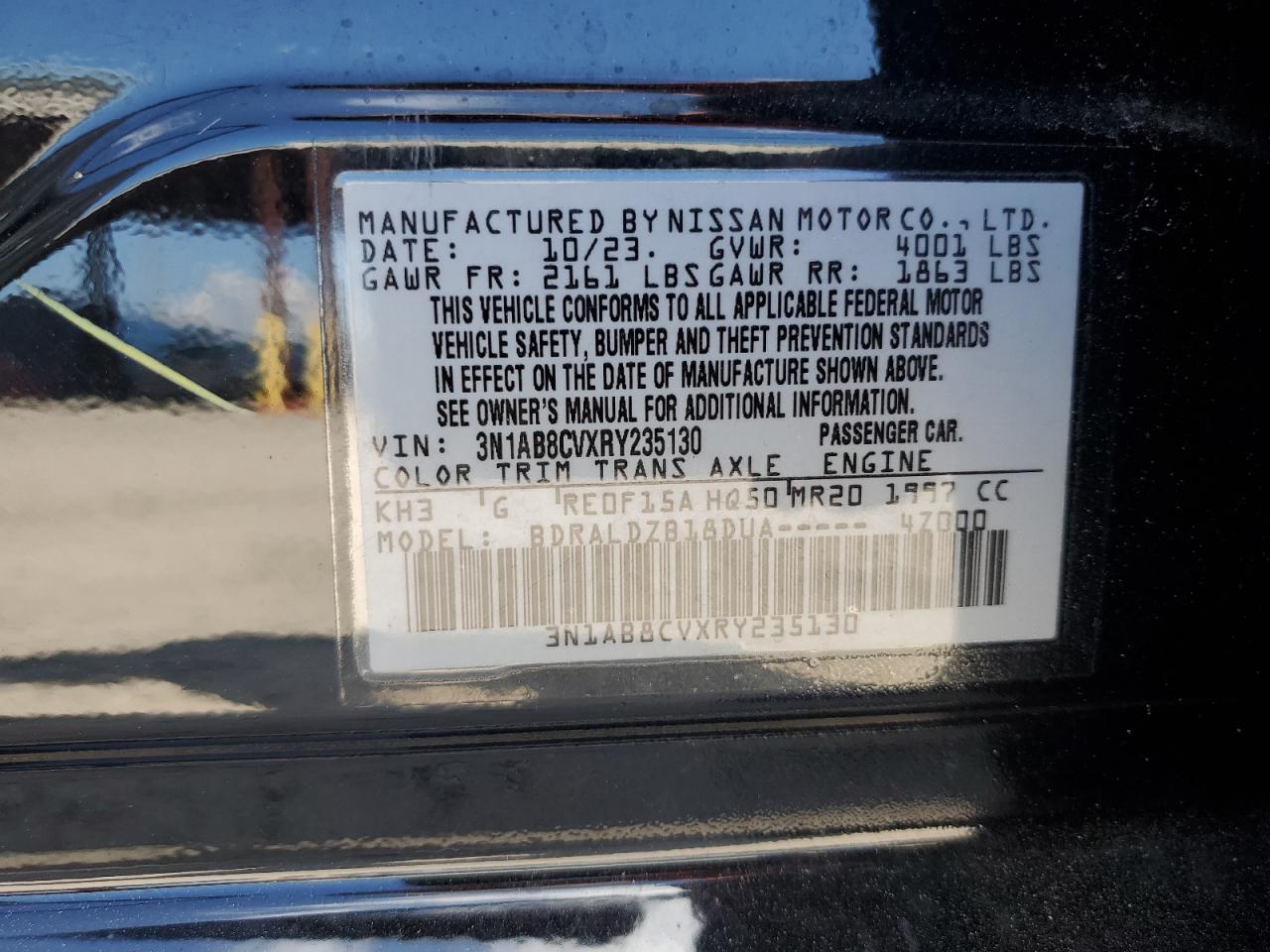 3N1AB8CVXRY235130 2024 Nissan Sentra Sv