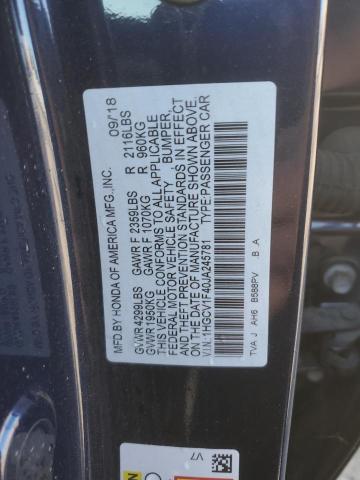 2018 HONDA ACCORD EX